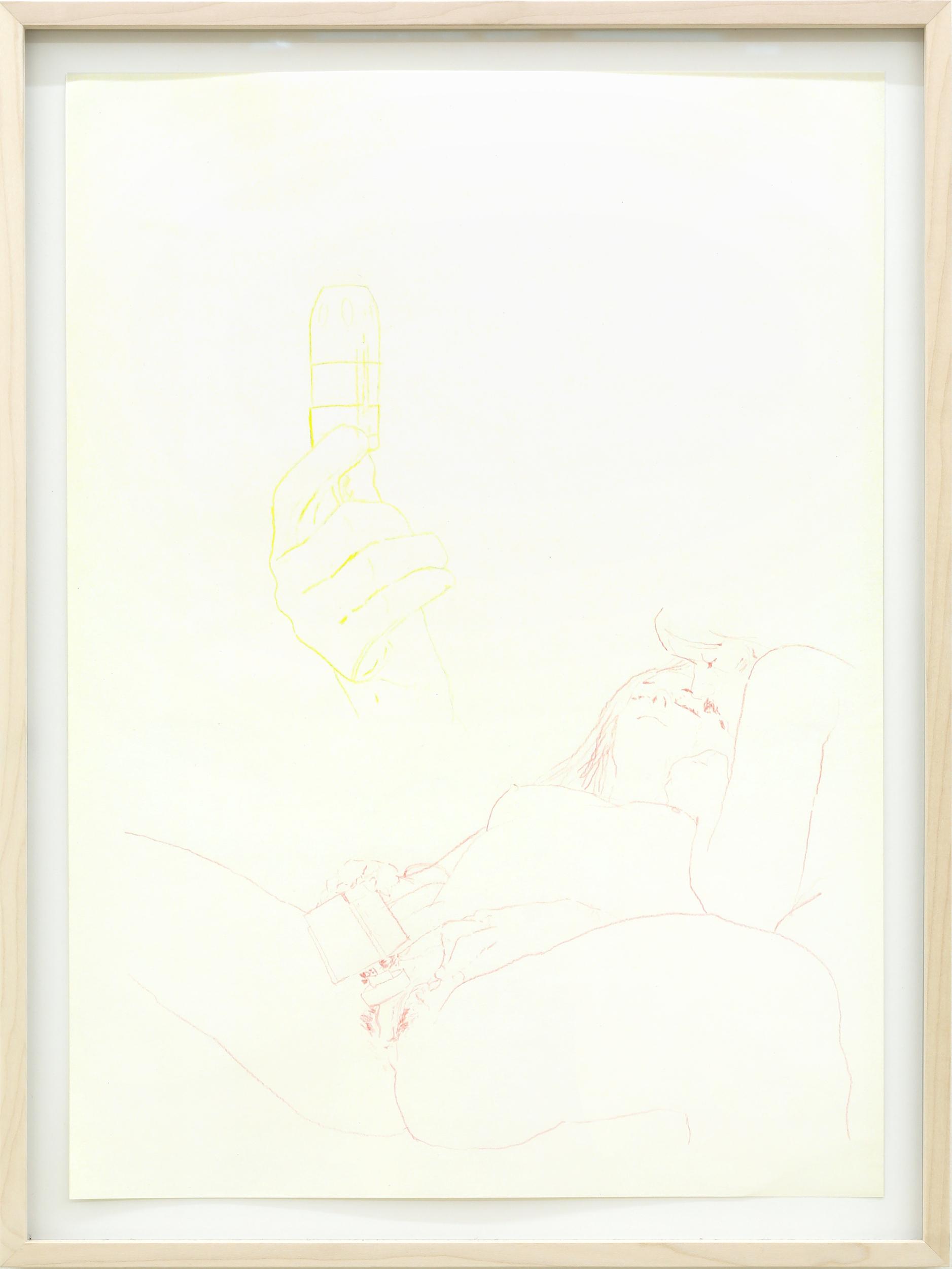 La donna si masturba con un vibratore; l’uomo è presente (aus der Serie: Manuale Illustrato) - Hanakam & Schuller 